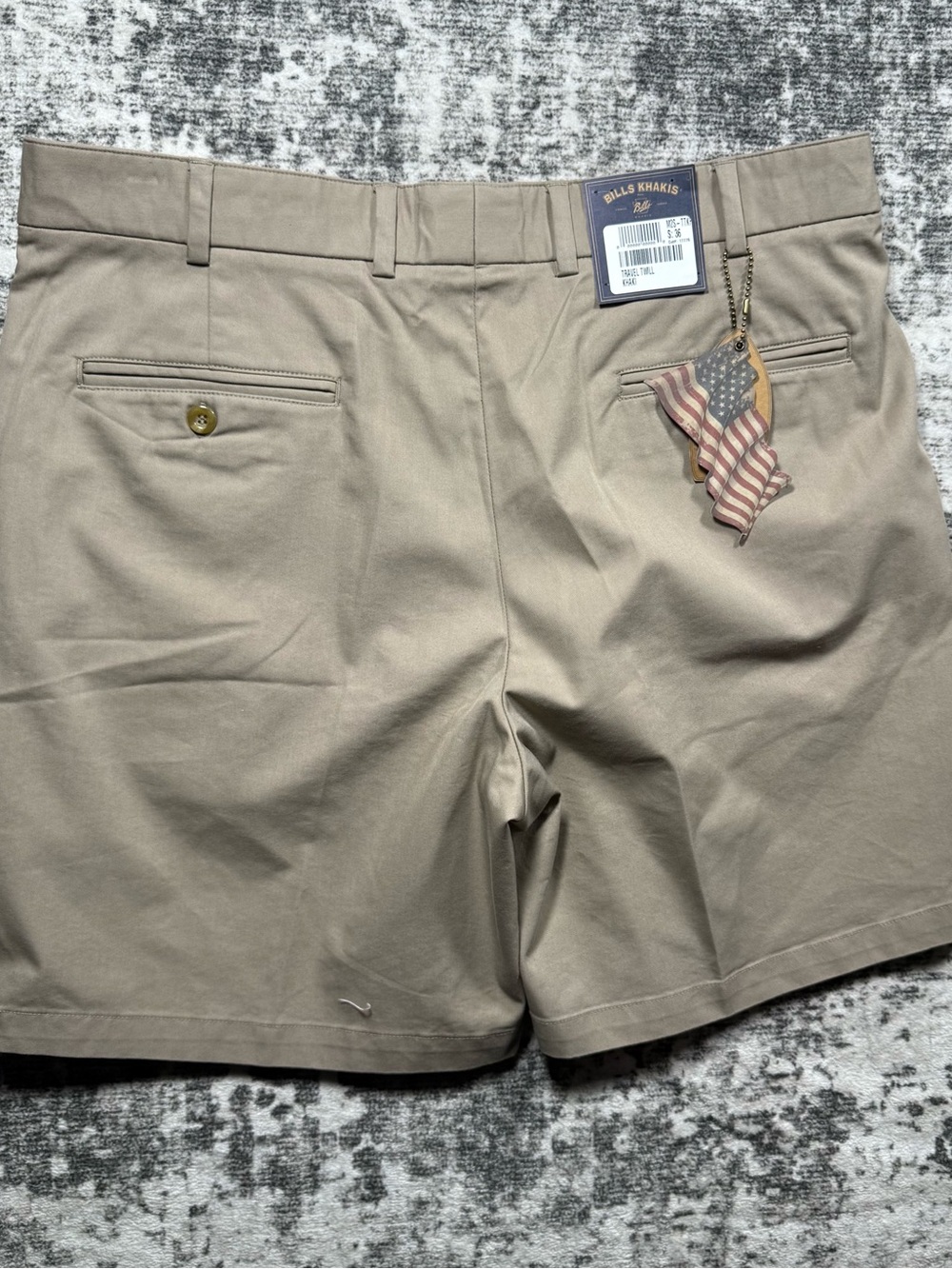 Bills Khakis Shorts Mens 36 Tan Twill Travel Chino Casual Golf Outdoor USA